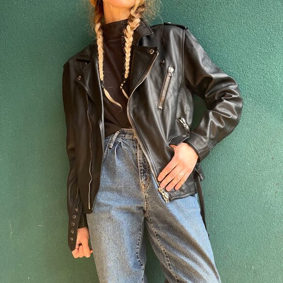 3.1 Phillip Lim Leather Motorcycle Jacket Women's Tag Medium - Picture 2 of 10